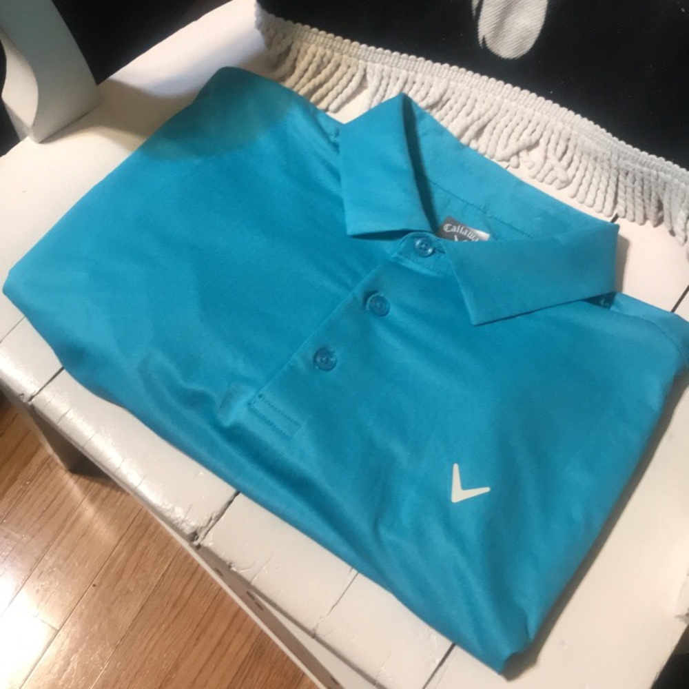 Turquoise Men Callaway Polo Opti-Dri Size:XL
